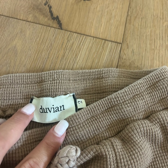 Duvian Ribbed Tan Pants - Picture 3 of 3